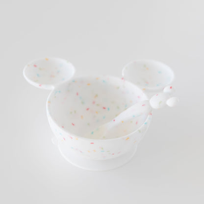 Siliconen eerste voedingsset: Mickey Mouse Vanilla Sprinkle