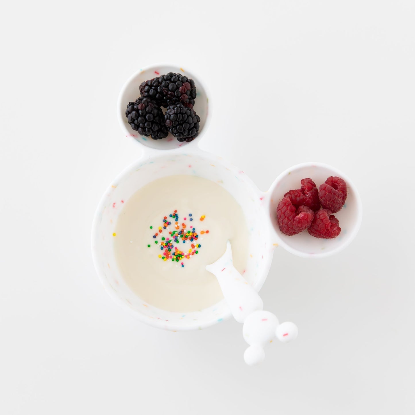 Siliconen eerste voedingsset: Mickey Mouse Vanilla Sprinkle