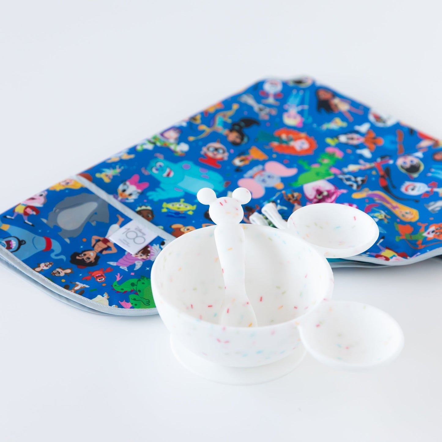 Siliconen eerste voedingsset: Mickey Mouse Vanilla Sprinkle
