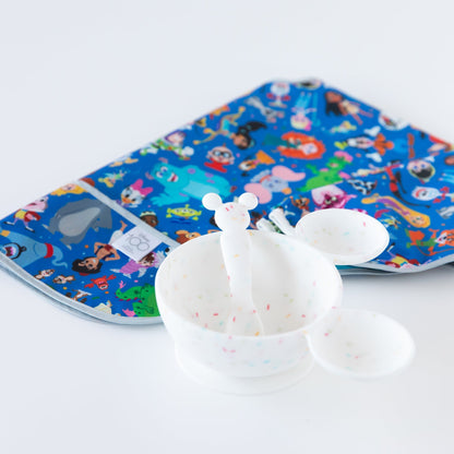 Siliconen eerste voedingsset: Mickey Mouse Vanilla Sprinkle