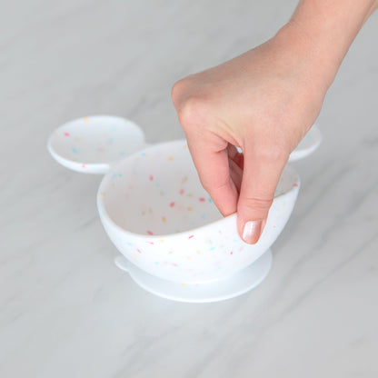 Siliconen eerste voedingsset: Mickey Mouse Vanilla Sprinkle