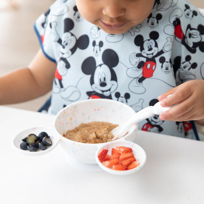 Siliconen eerste voedingsset: Mickey Mouse Vanilla Sprinkle