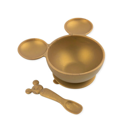 Siliconen eerste voedingsset: Minnie Mouse Gold