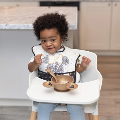 Siliconen eerste voedingsset: Minnie Mouse Gold