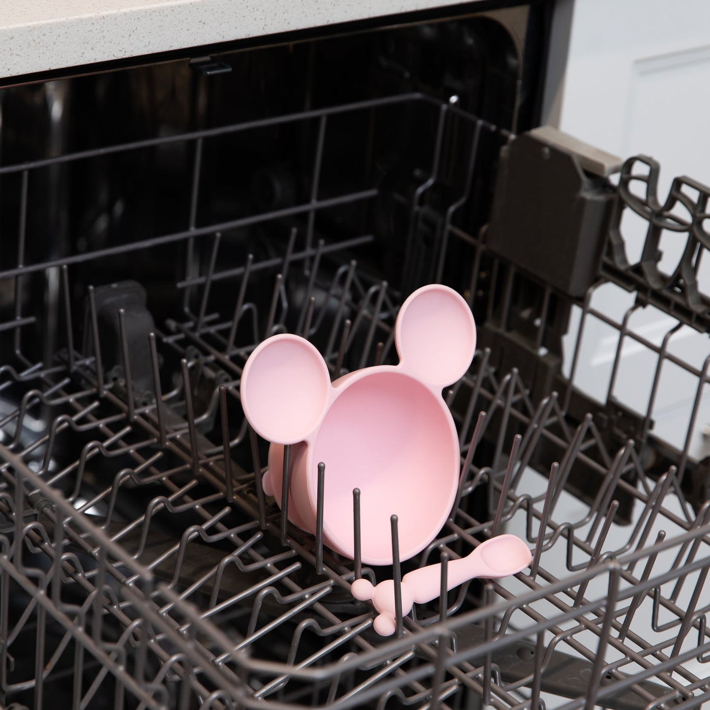 Siliconen eerste voedingsset: Minnie Mouse lichtroze