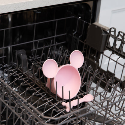 Siliconen eerste voedingsset: Minnie Mouse lichtroze