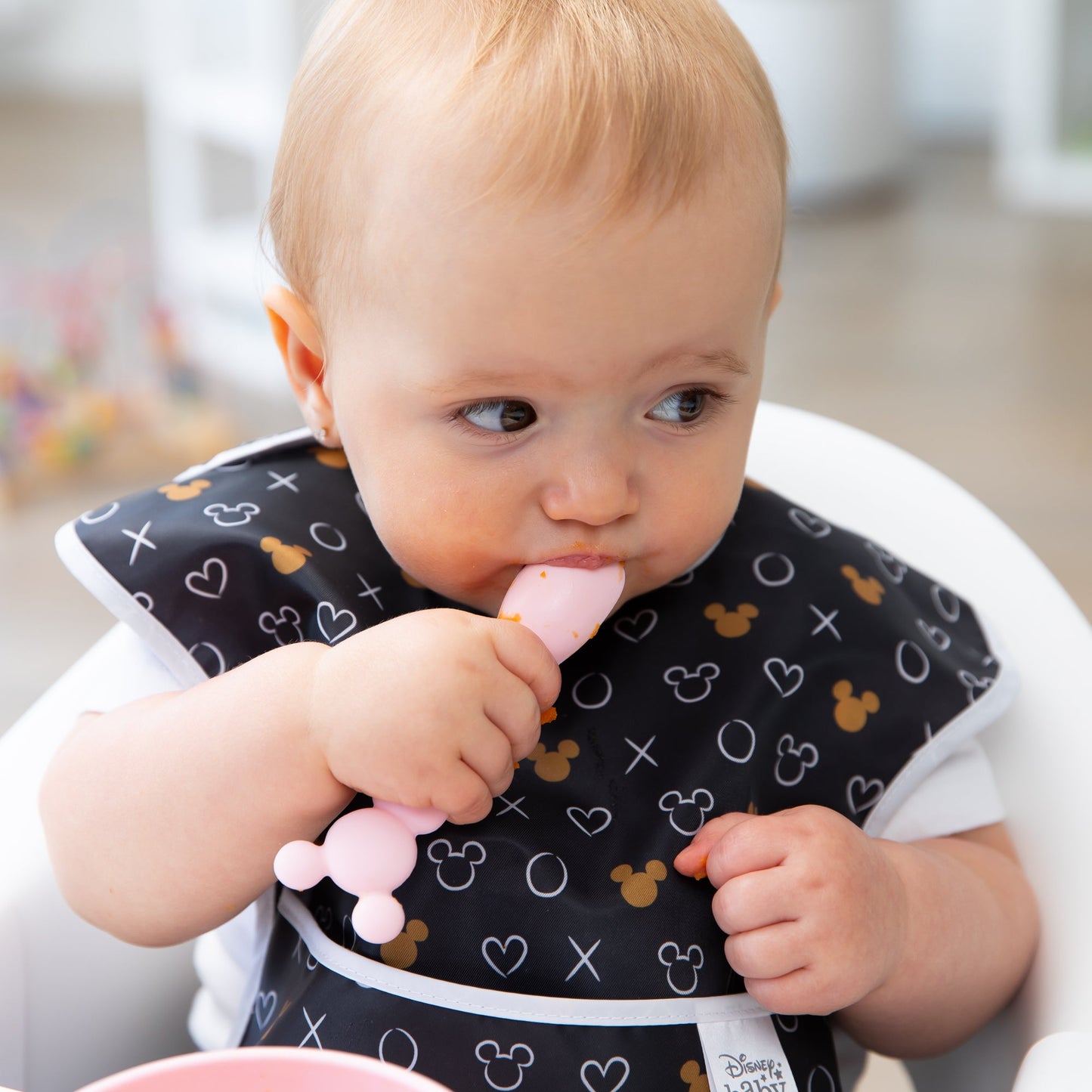 Siliconen eerste voedingsset: Minnie Mouse lichtroze