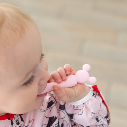 Siliconen eerste voedingsset: Minnie Mouse lichtroze