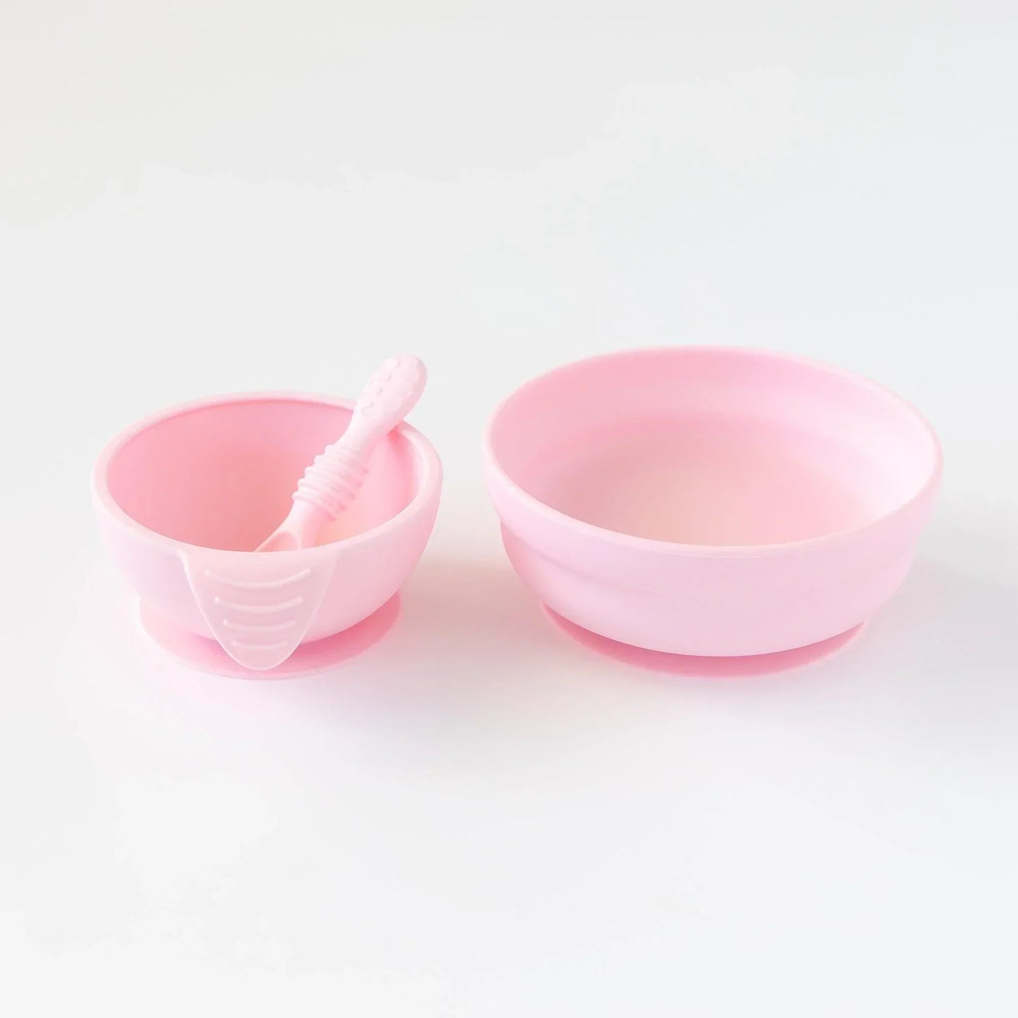 Siliconen eerste voedingsset: roze