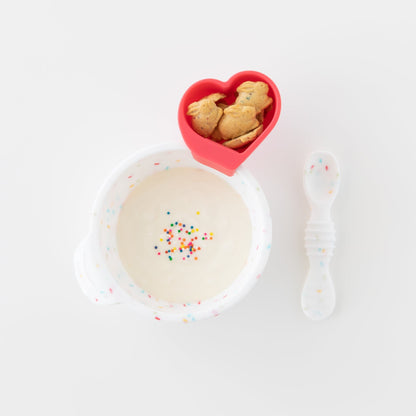 Siliconen eerste voedingsset: Vanille Sprinkle
