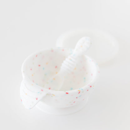 Siliconen eerste voedingsset: Vanille Sprinkle