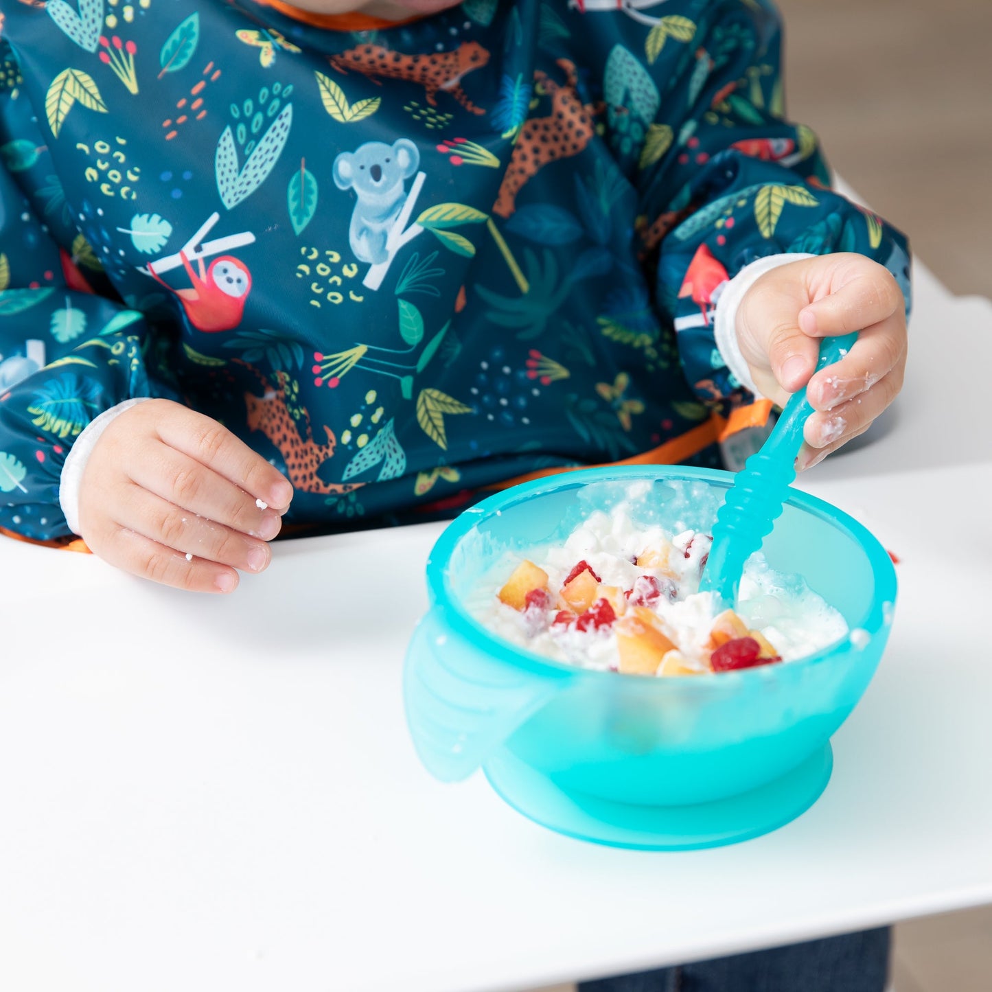 Siliconen eerste voedingsset: Blue Jelly