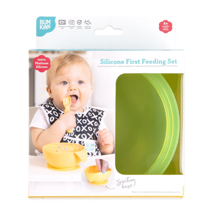 Siliconen eerste voedingsset: Groene Jelly
