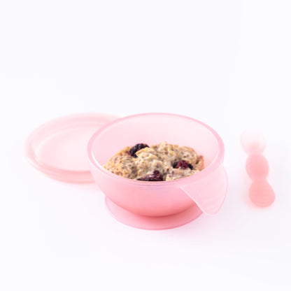 Siliconen eerste voedingsset: Roze Jelly