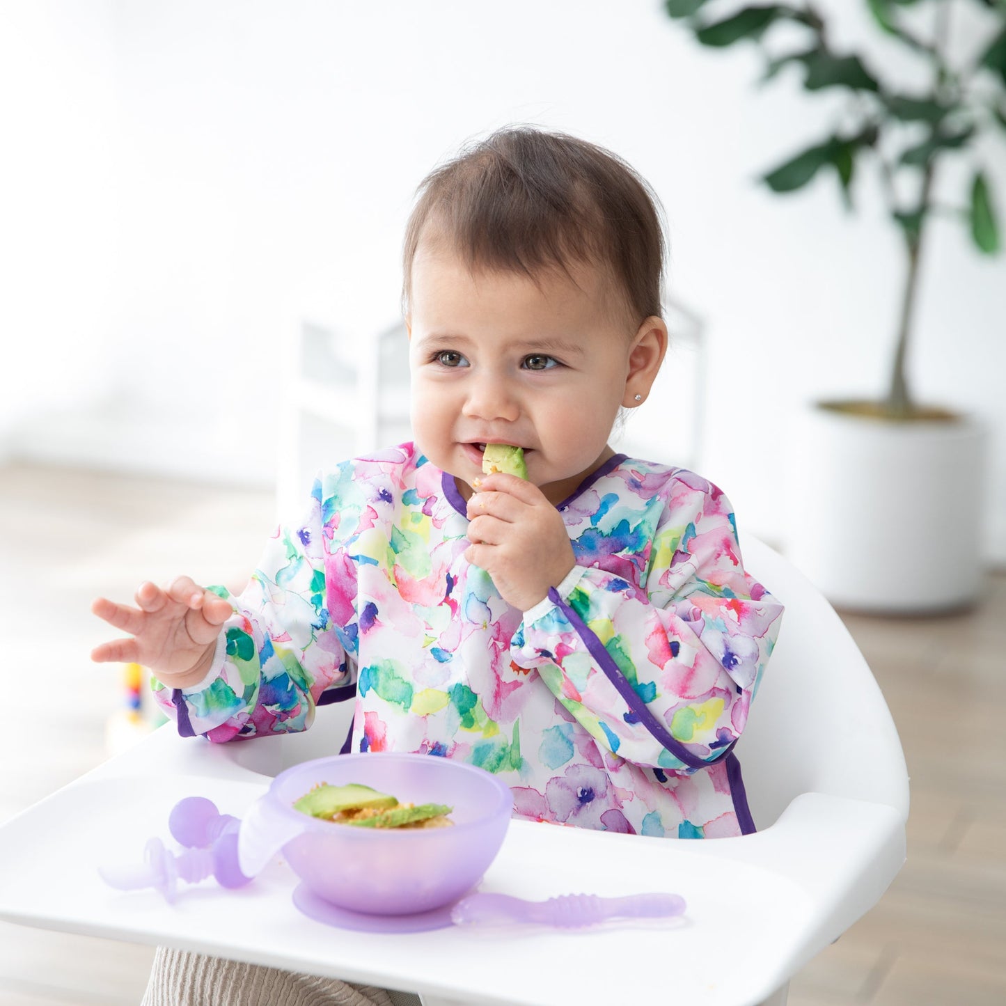 Siliconen eerste voedingsset: Purple Jelly