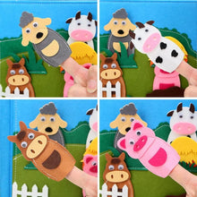 FableFolds – 3D Montessori Bauernhof-Geschichtenbuch aus Stoff für Kleinkinder ab 1 Jahr – Sensorik-Filzbuch mit Fingerpuppen & Aktivitäten