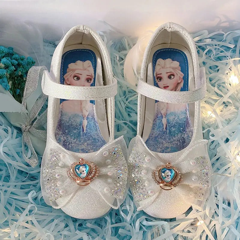 Frozen Anna en Elsa platte kristallen schoenen