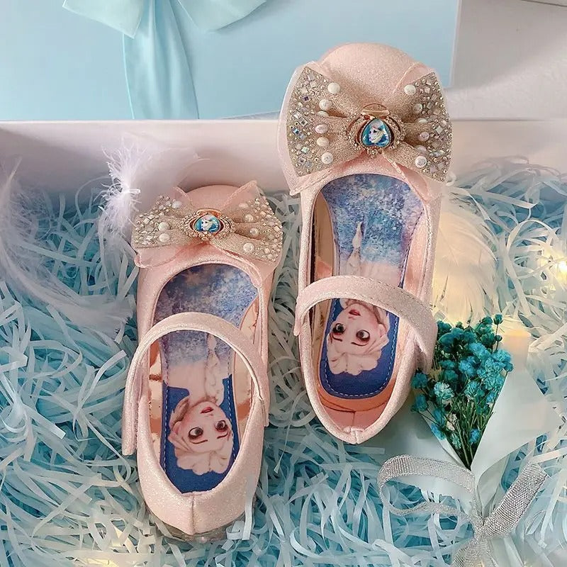Frozen Anna en Elsa platte kristallen schoenen
