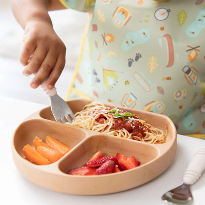 Silicone Grip Dish: Wood Grain