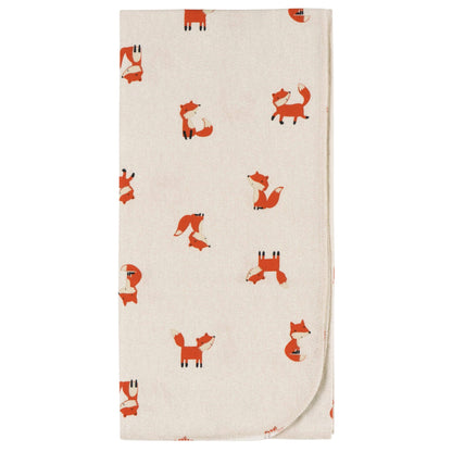 2-pack babyjongens vos flanellen dekens
