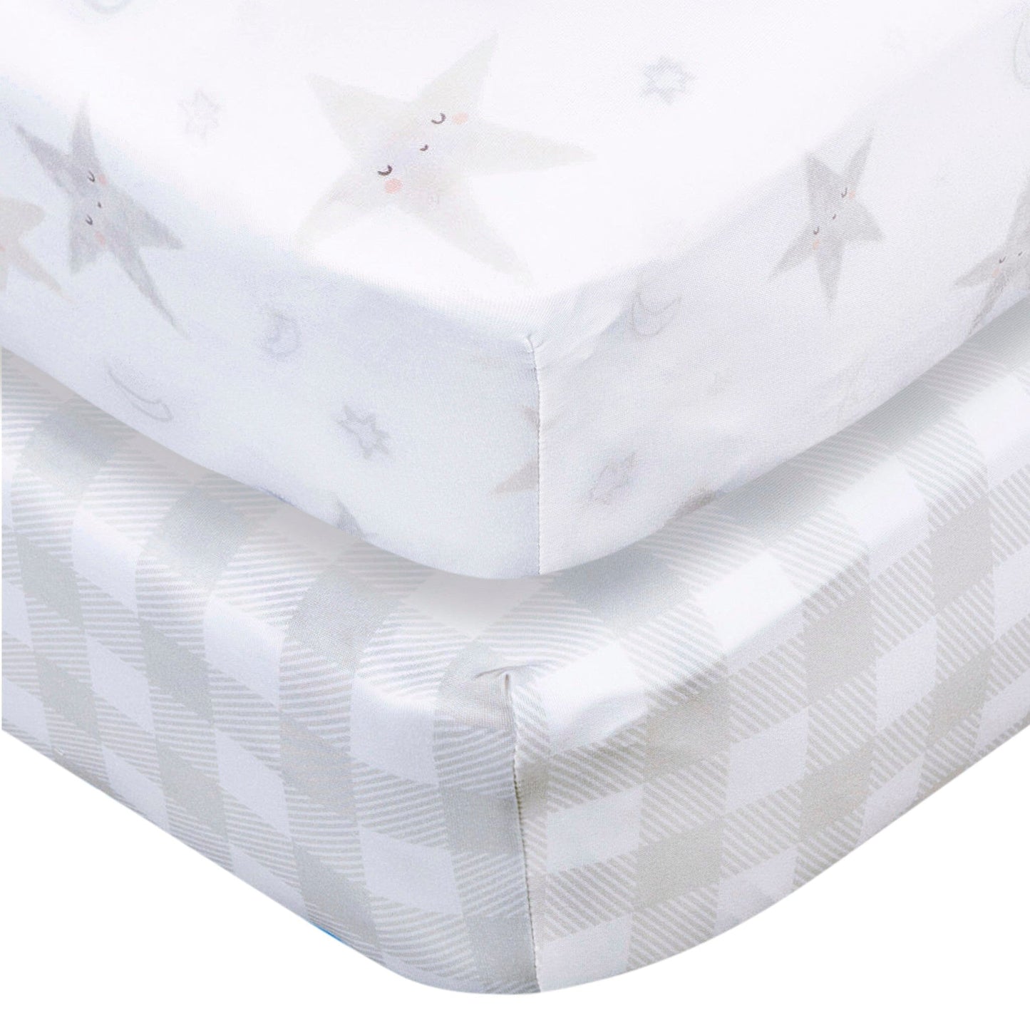 2-pack neutrale hemelse wieglakens