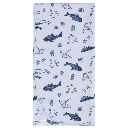 4-pack Coastal Calm flanellen dekens voor babyjongens