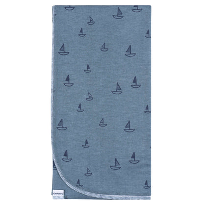4-pack Coastal Calm flanellen dekens voor babyjongens