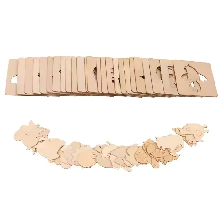 DrawEase - Holz-Zeichenschablonen-Set für Kinder
