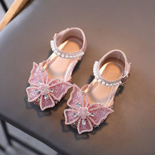 Babysandalen met glittervlindermotief