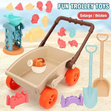 SandRoller Strandwagen Sandspielzeug-Set mit Eimer, Schaufel und Formen – Ab 3 Jahren