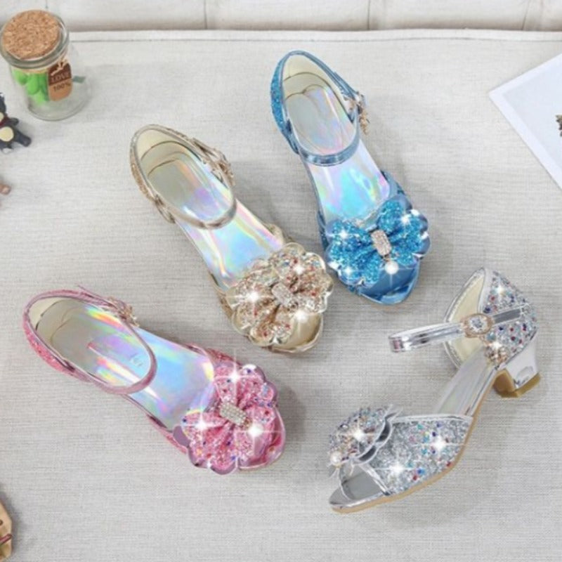 Open teen sandalen met hak voor kinderen