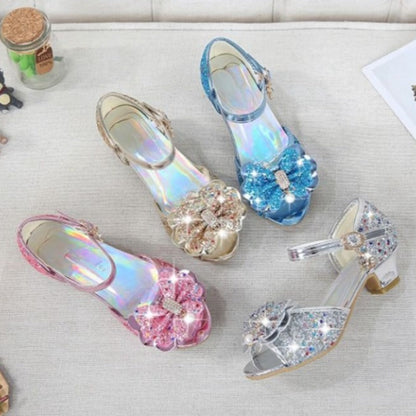Open teen sandalen met hak voor kinderen