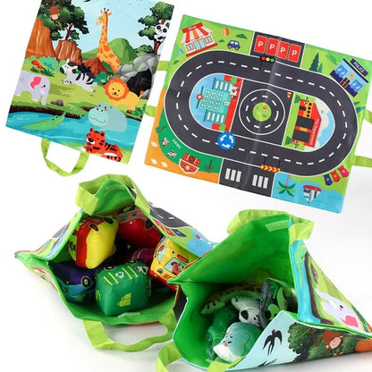 DriftVille – Faltbare Spielmatte Autos & Stadt Straßen Kinder ab 3 Jahren