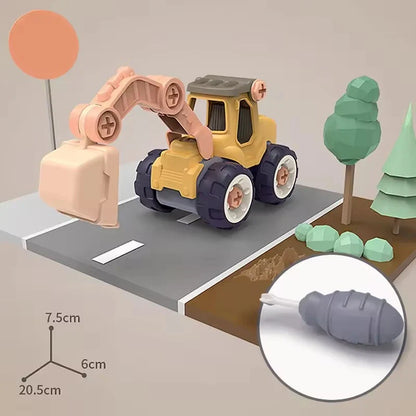 BuildCrew Mini-Ingenieurfahrzeug-Set mit Schaufel- und Lader-Spielzeug – Ab 3 Jahren