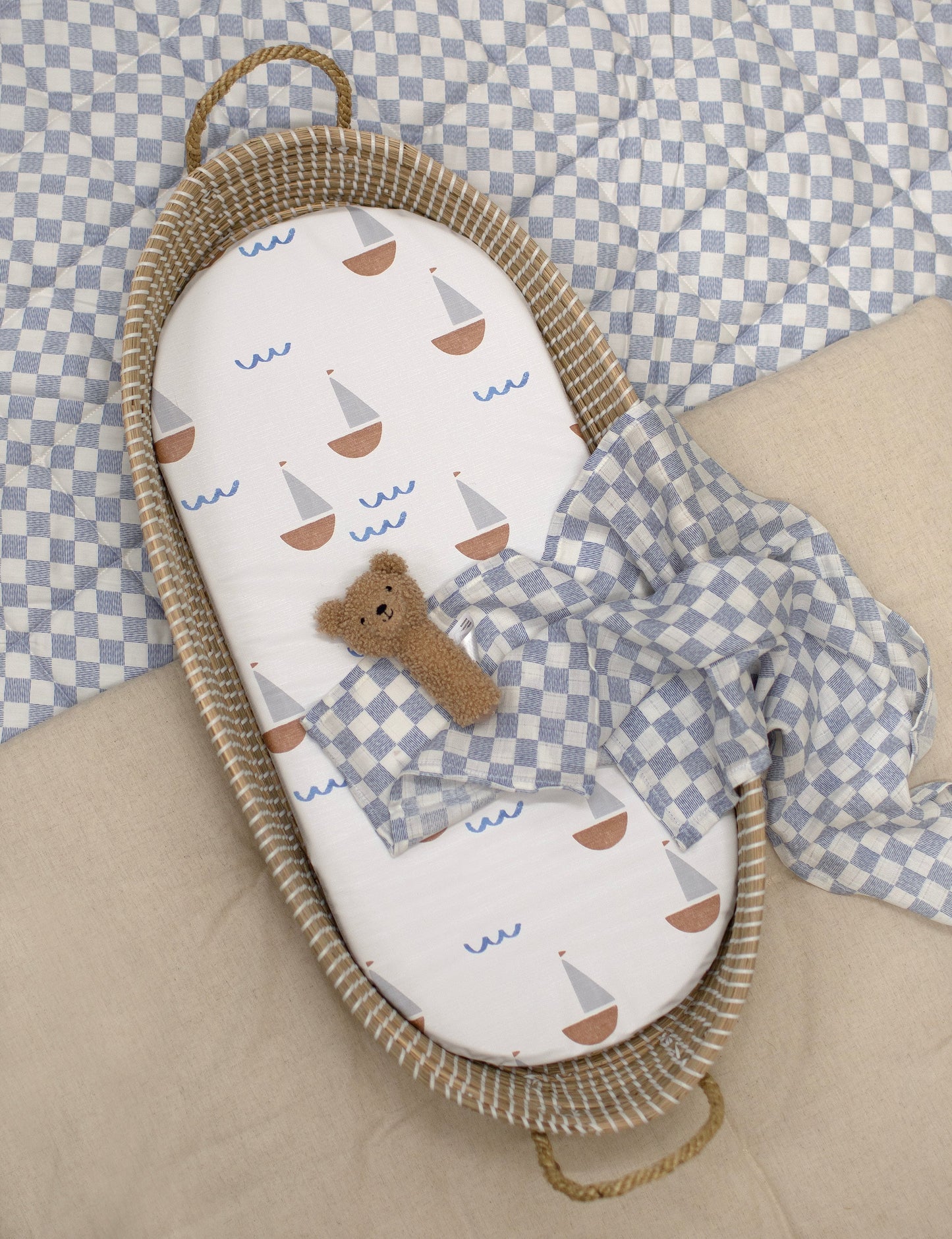 Basket Changing Mat - Sail Away