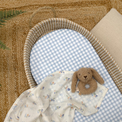 Basket Changing Mat - Blue Gingham