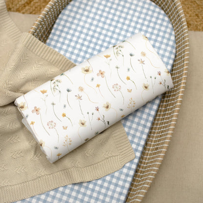 Basket Changing Mat - Blue Gingham