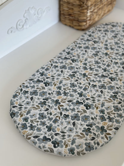 Basket Changing Mat - Blue Blossom
