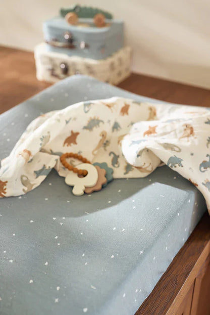 Changing Mat Cover - Twinkling - Sea Green - (50 x 70 cm)