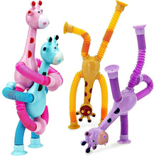 StretchyGiraffes -  Teleskop-Saugnapf Giraffe Spielzeug