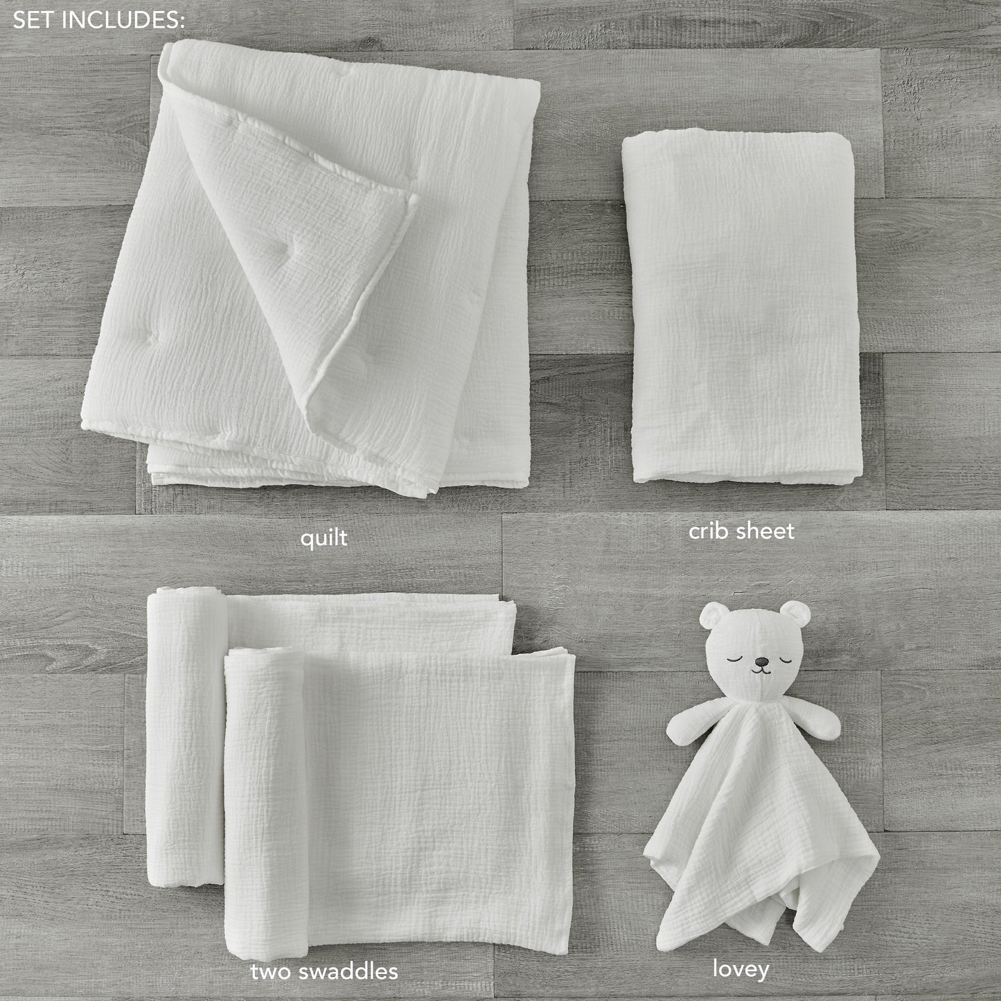 Cloud Muslin 5-delige beddengoedset
