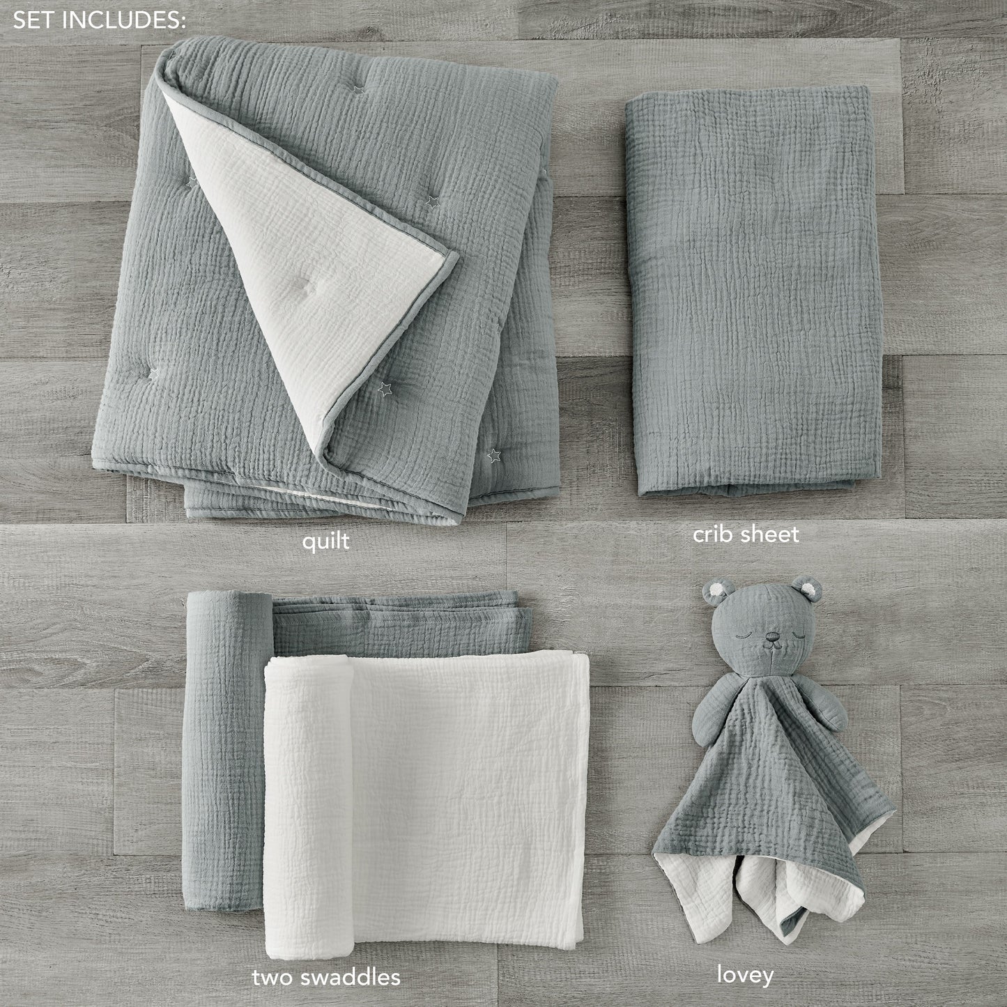 Cloud Muslin 5-delige beddengoedset