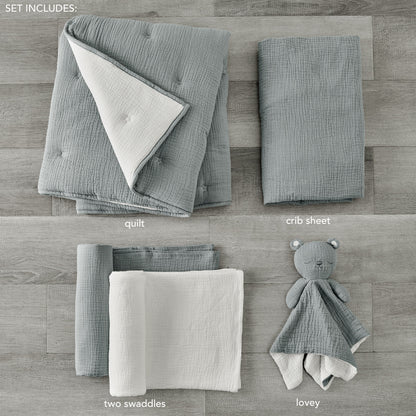 Cloud Muslin 5-delige beddengoedset