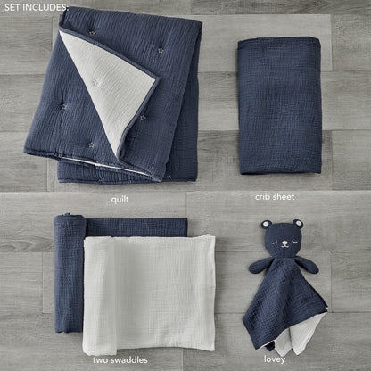 Cloud Muslin 5-delige beddengoedset