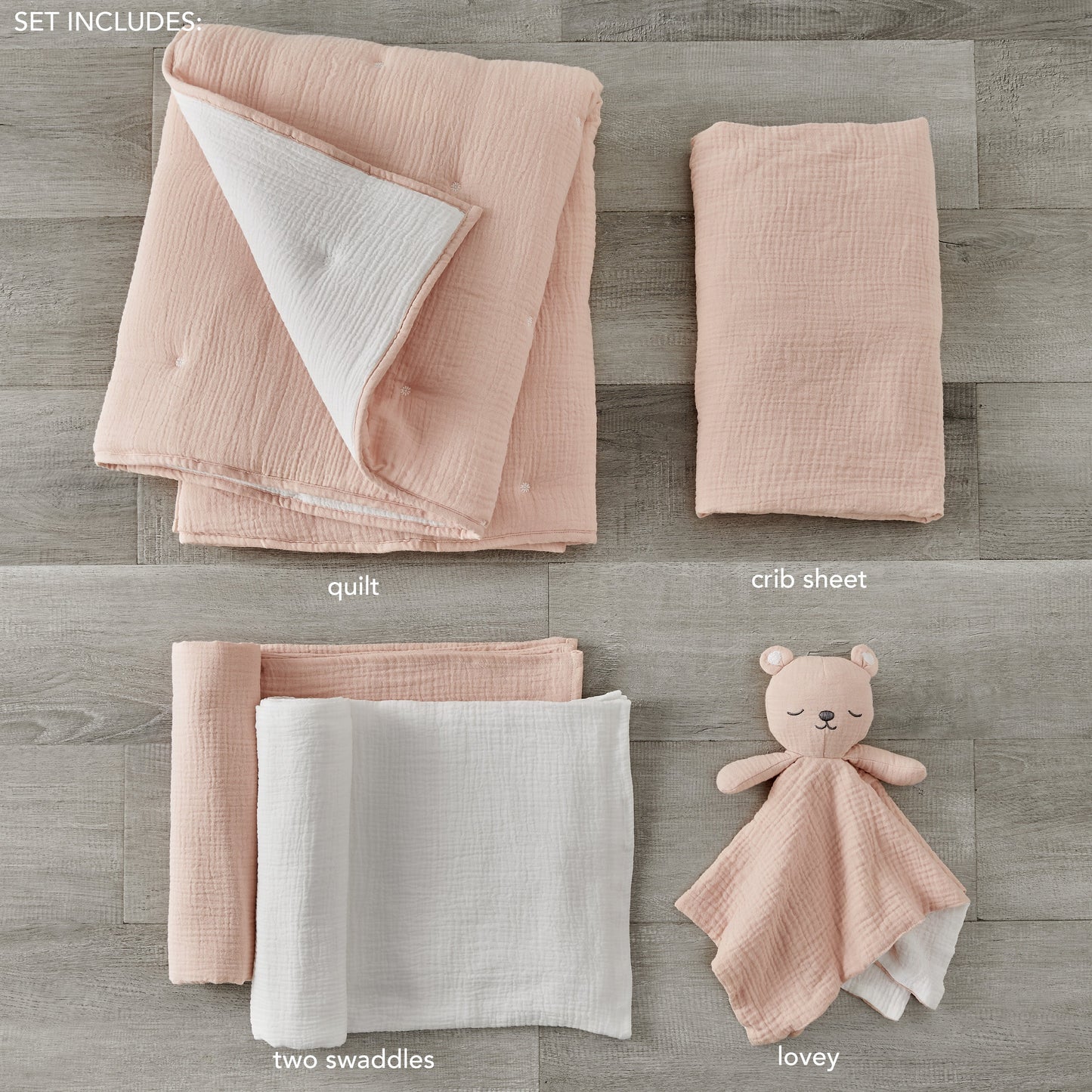 Cloud Muslin 5-delige beddengoedset