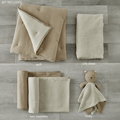 Cloud Muslin 5-delige beddengoedset