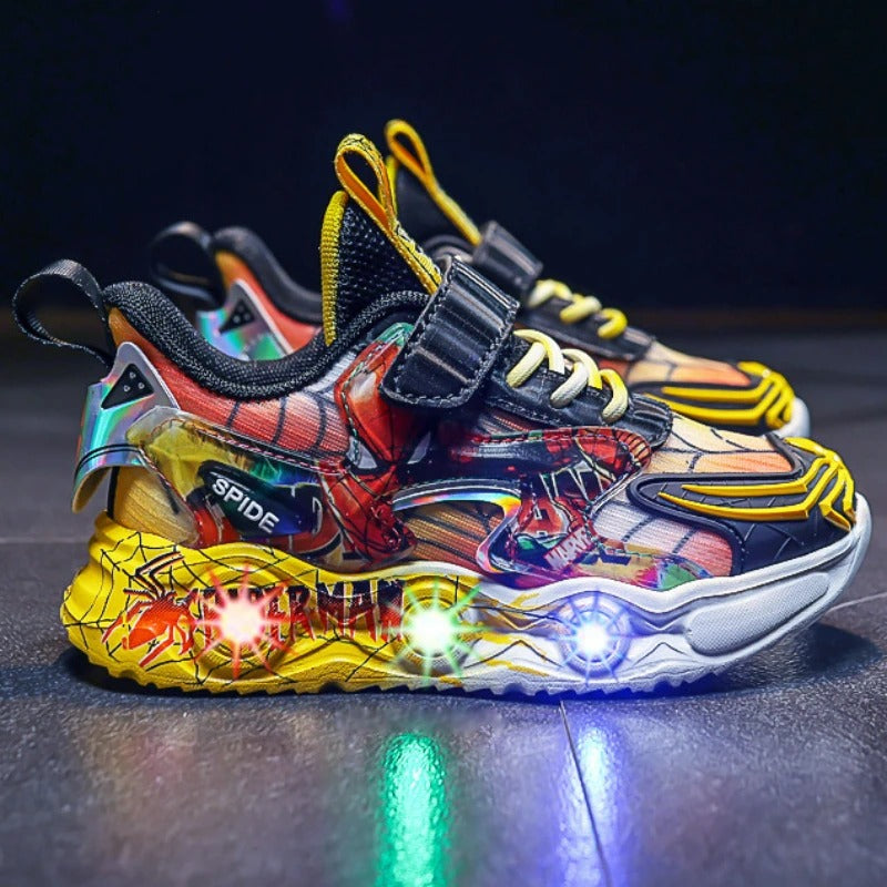 Led-licht Spiderman-bedrukte sneakers