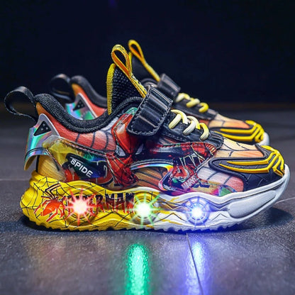 Led-licht Spiderman-bedrukte sneakers