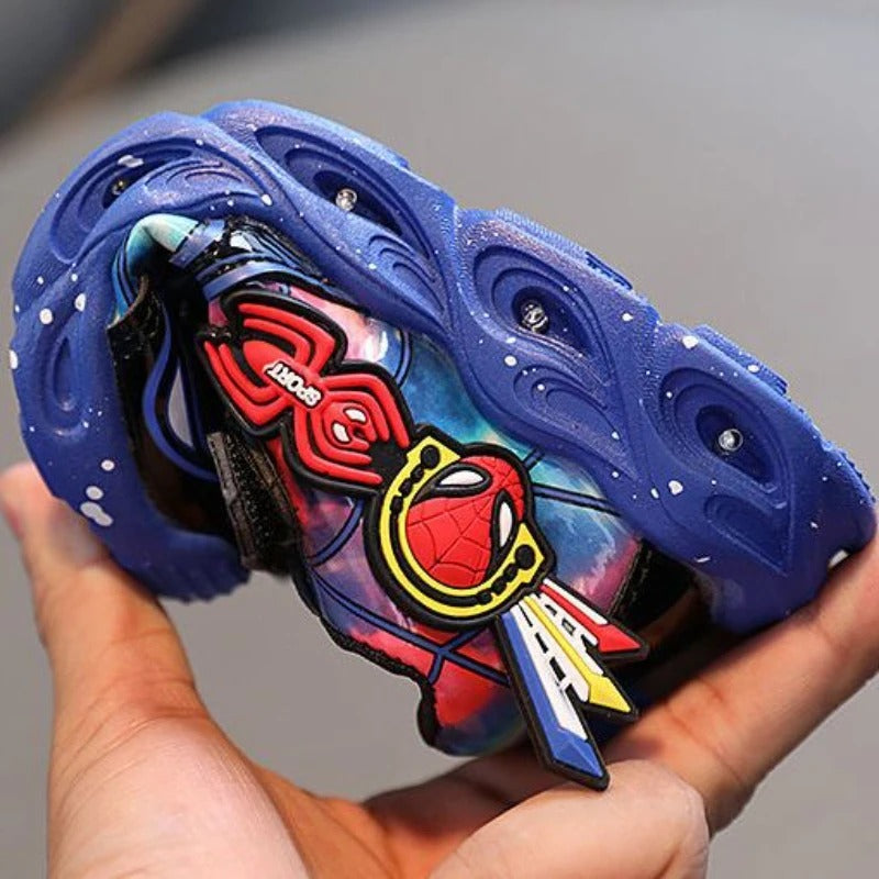 LED-licht Spiderman-print sneakers