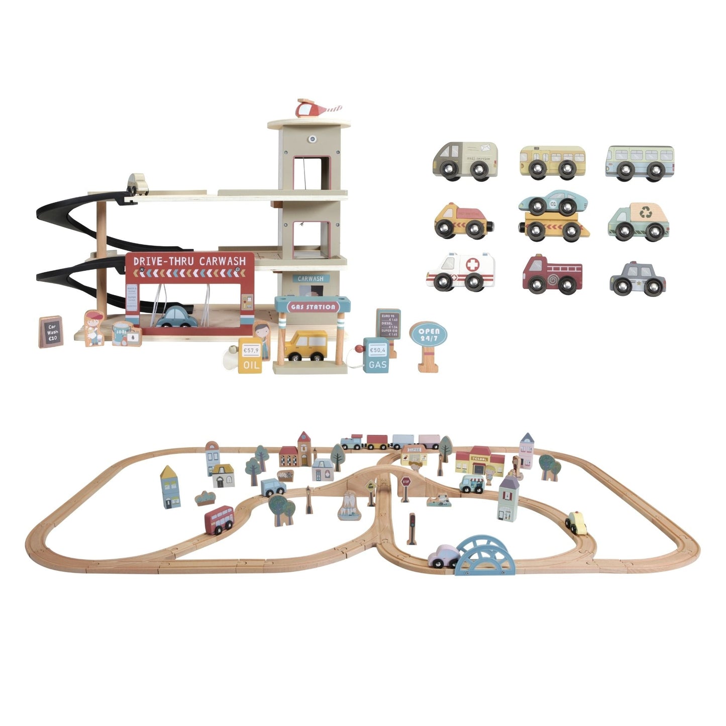 Little Dutch Railway Bundle - Garage